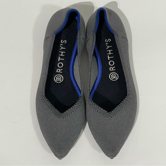 Rothy's The Point Cloud Grey 8.5 Womens Flats Retired Color - Picture 3 of 13